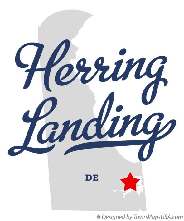 Map of Herring Landing, DE, Delaware
