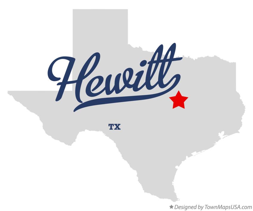 Map of Hewitt, TX, Texas