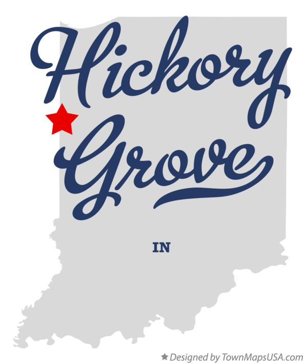 Map of Hickory Grove, IN, Indiana