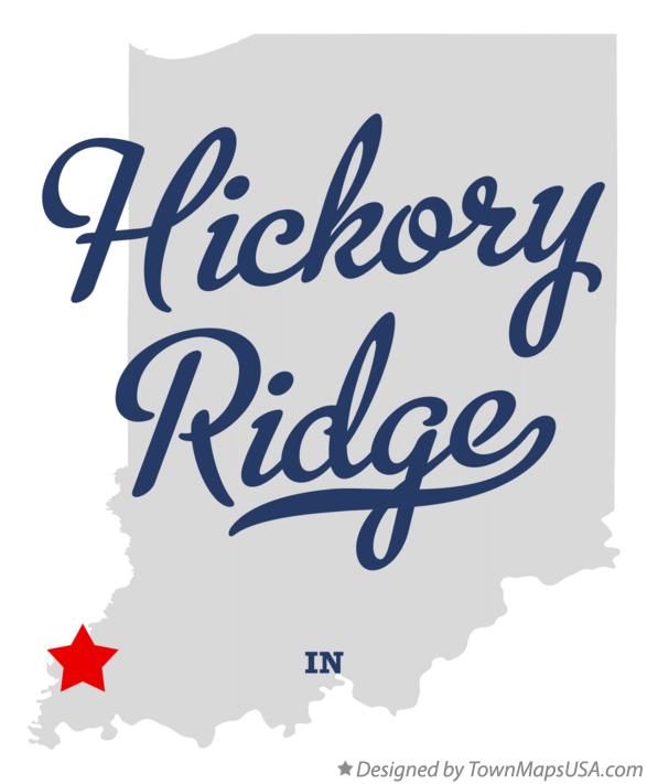 Map of Hickory Ridge, IN, Indiana