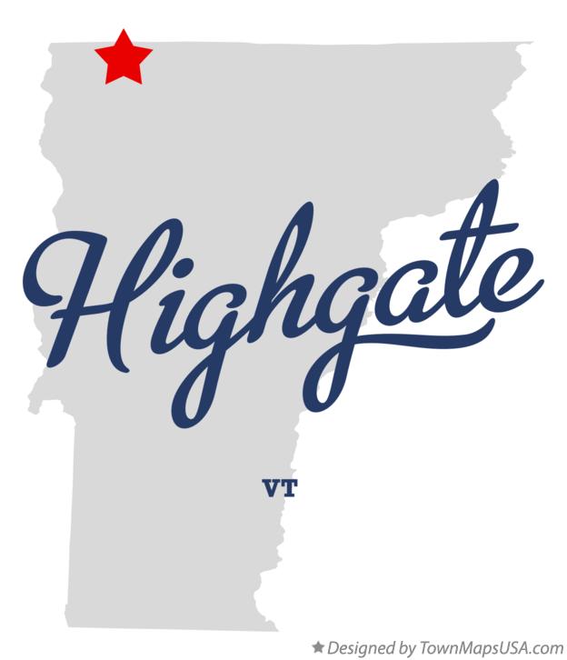 Map of Highgate, VT, Vermont