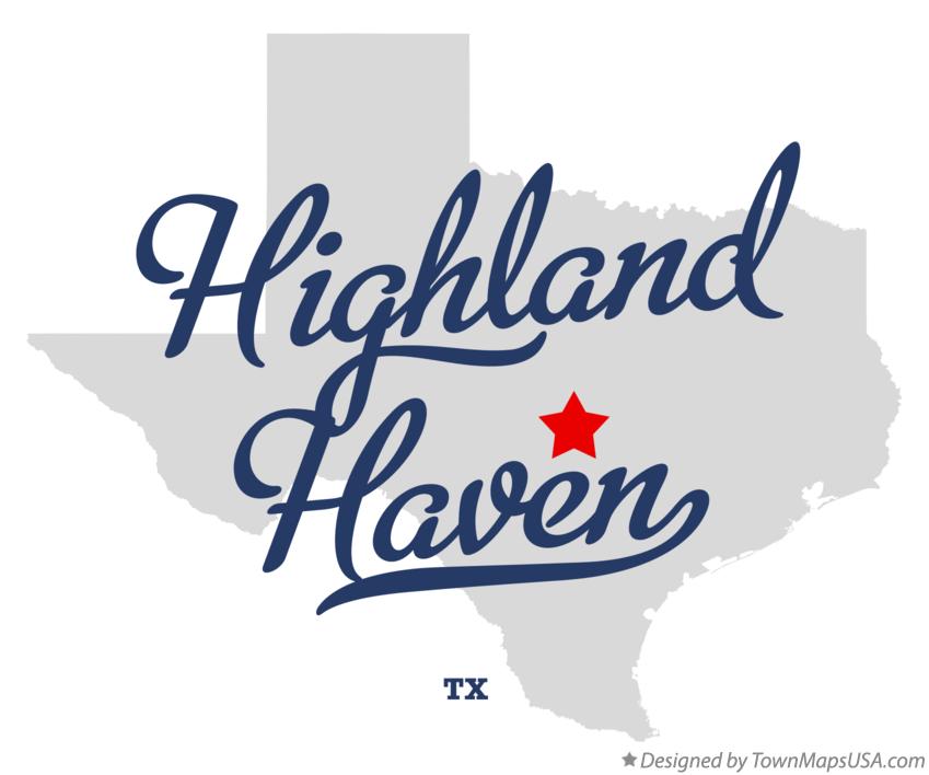 Map of Highland Haven, TX, Texas