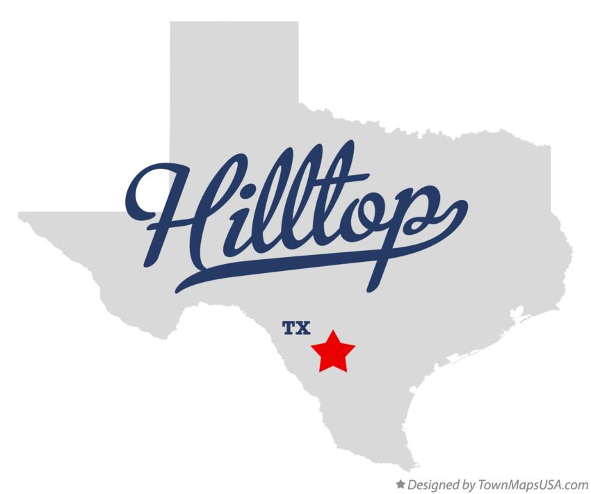 Map of Hilltop, TX, Texas