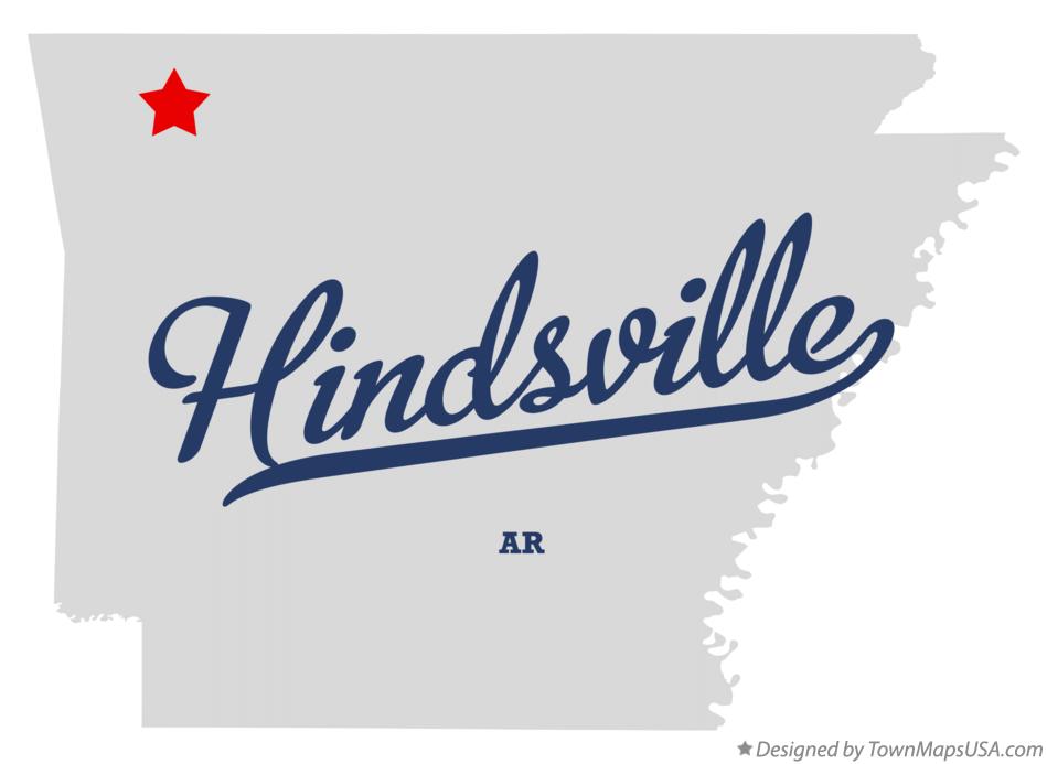 Map of Hindsville, AR, Arkansas