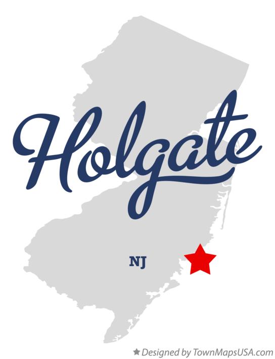 Map of Holgate, NJ, New Jersey