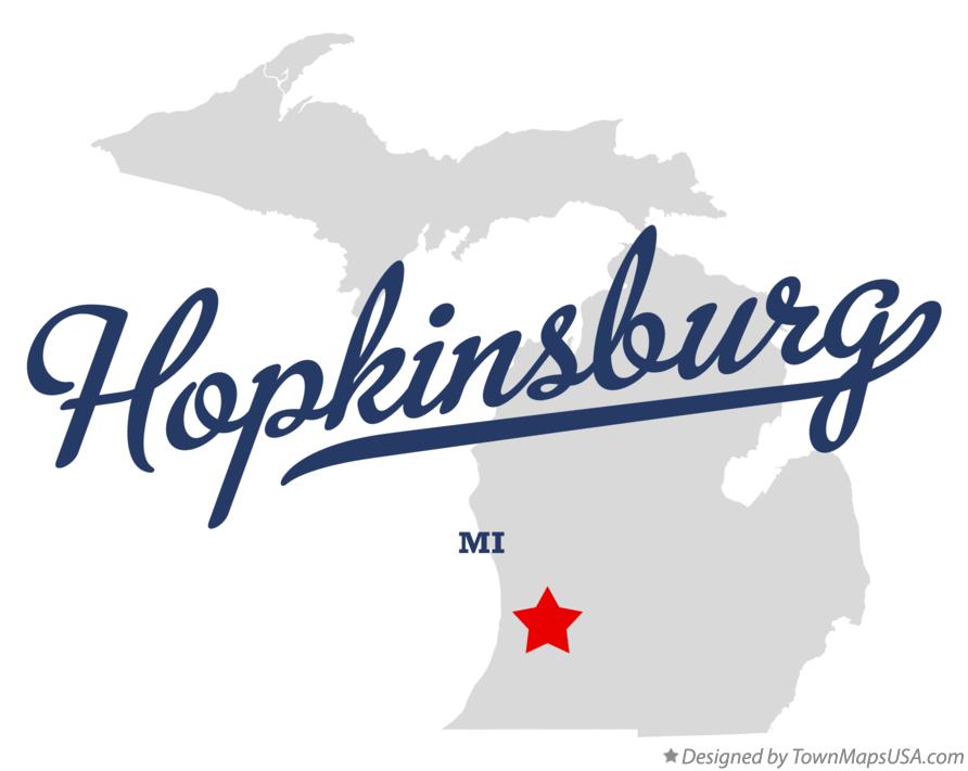 Map of Hopkinsburg, MI, Michigan