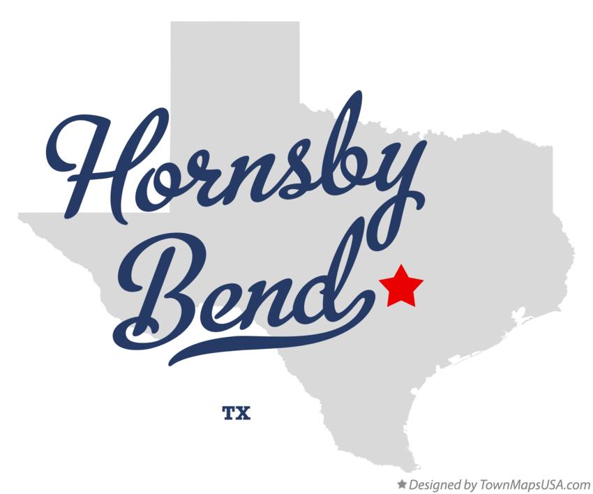Map of Hornsby Bend, TX, Texas