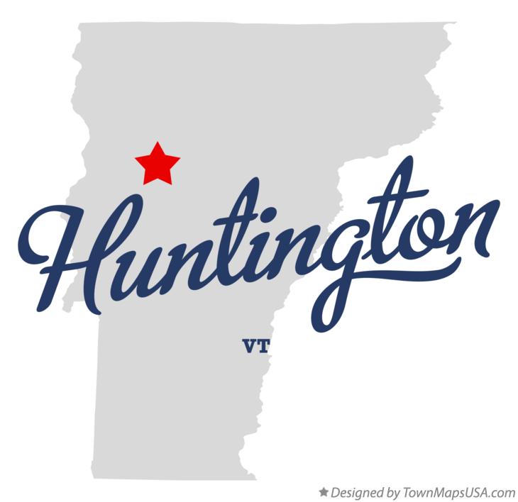 Map of Huntington, VT, Vermont