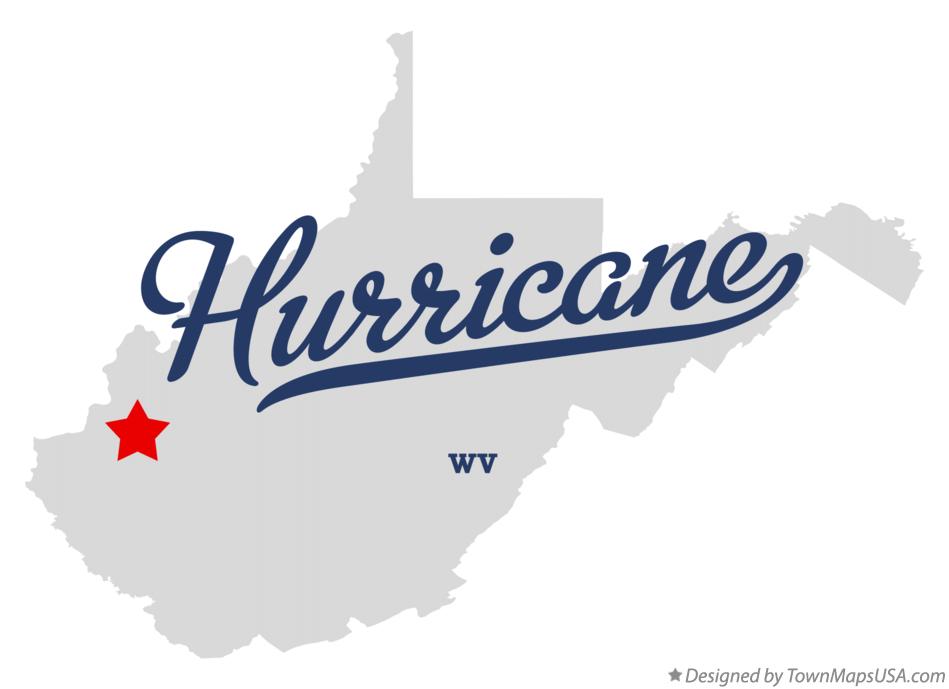 Map of Hurricane, WV, West Virginia