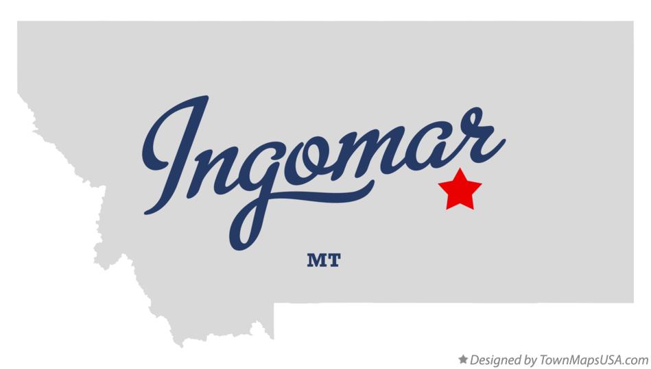 Map of Ingomar, MT, Montana