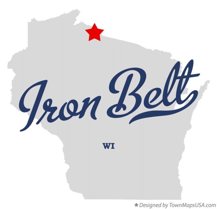 Map of Iron Belt, WI, Wisconsin