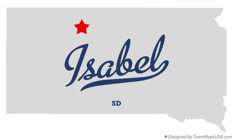Map of Isabel, SD, South Dakota