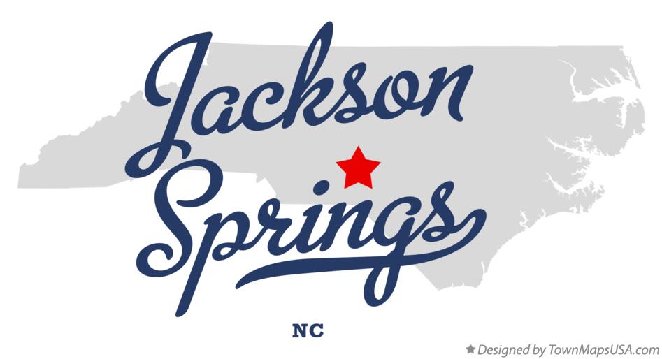 Map of Jackson Springs, NC, North Carolina