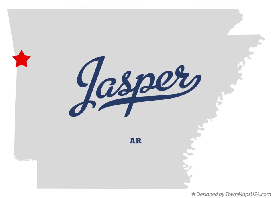 Map of Jasper, Crawford County, AR, Arkansas