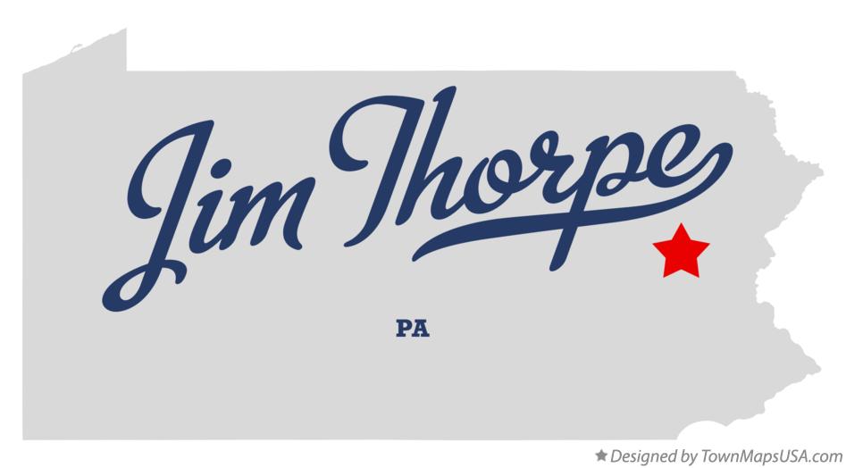 Map of Jim Thorpe, PA