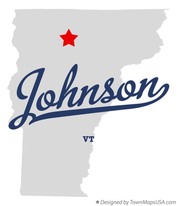 Map of Johnson, VT, Vermont