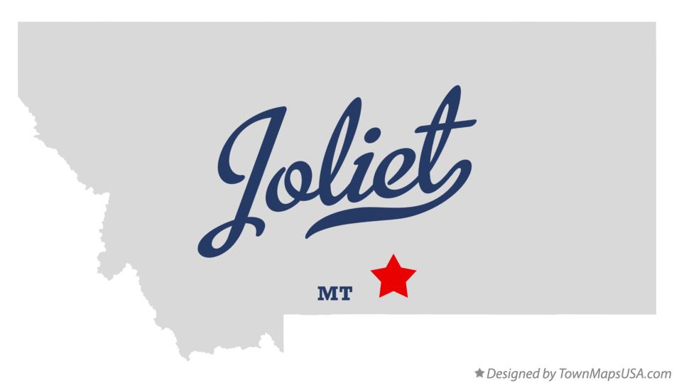 Map of Joliet, MT, Montana