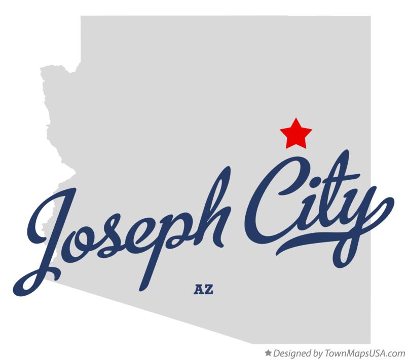 Map of Joseph City, AZ, Arizona