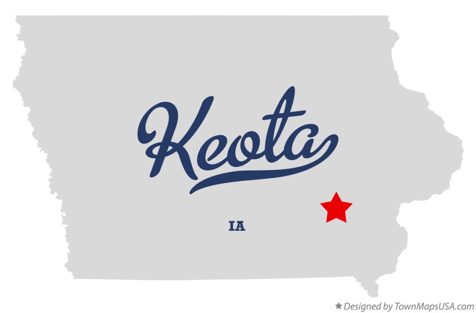 Map of Keota, IA, Iowa