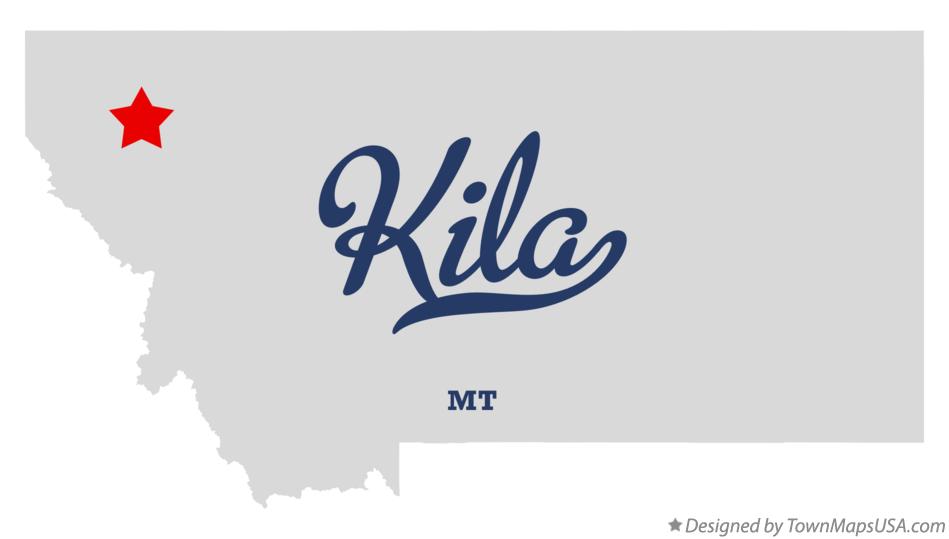 Map of Kila, MT, Montana