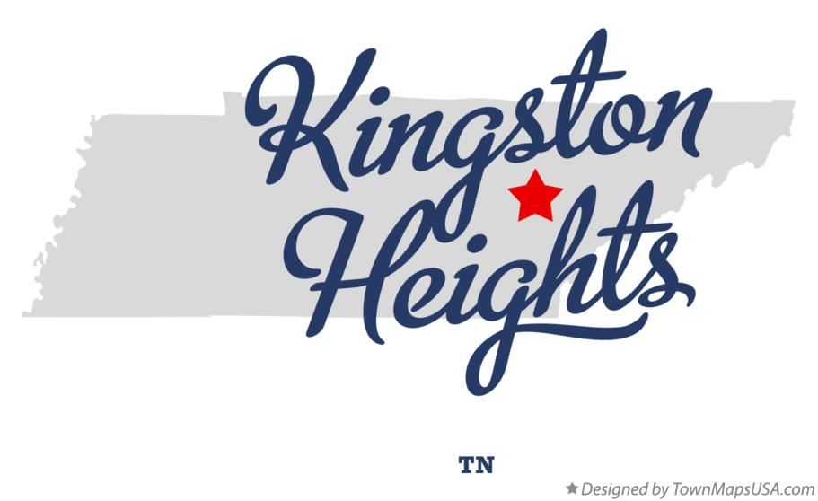 Map of Kingston Heights, TN, Tennessee