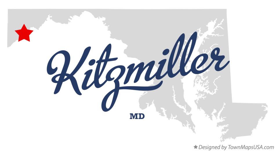 Map of Kitzmiller, MD, Maryland