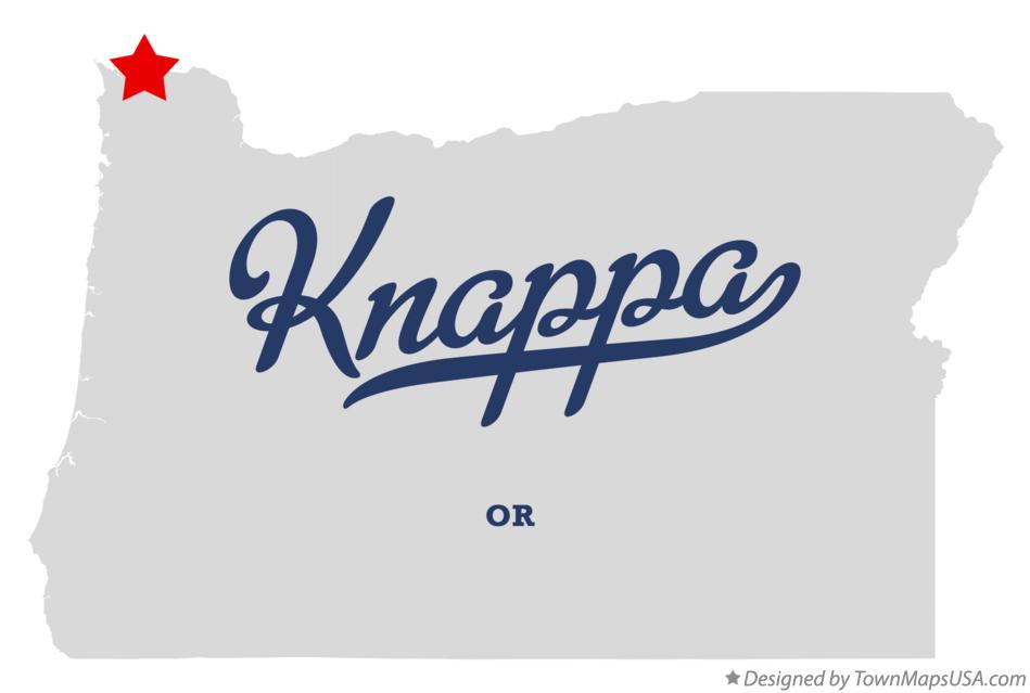 Map of Knappa, OR, Oregon