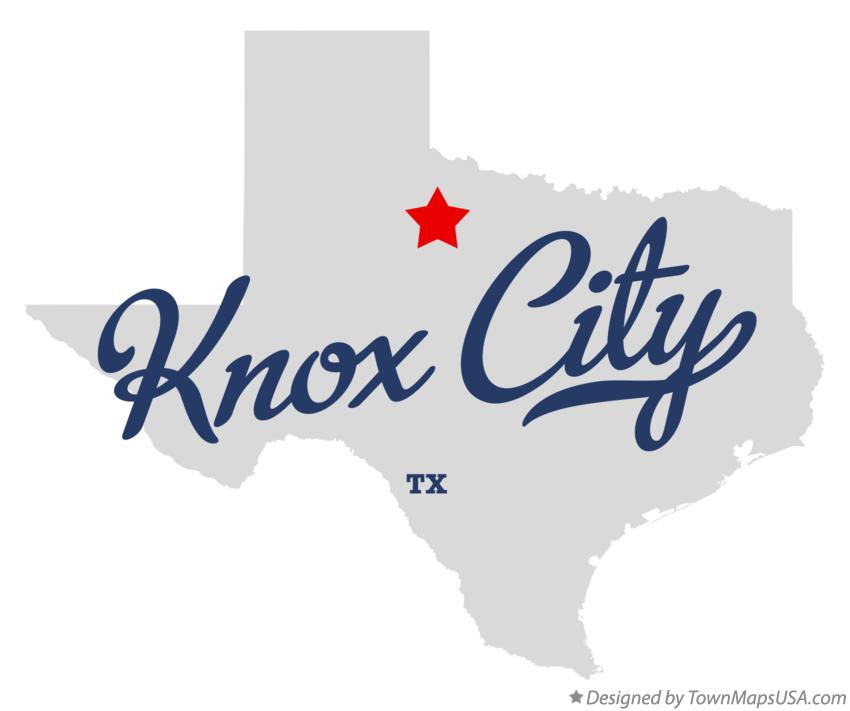 Map of Knox City, TX, Texas