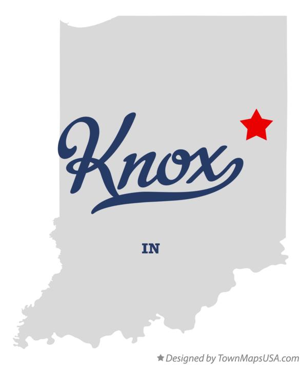 Map of Knox, Jay County, IN, Indiana