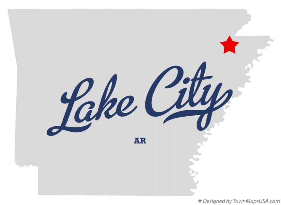 Map of Lake City, AR, Arkansas