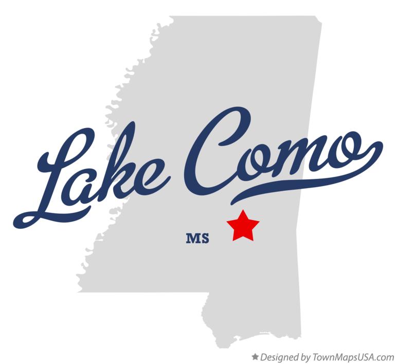 Map of Lake Como, MS, Mississippi