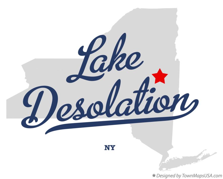 Map of Lake Desolation, NY, New York