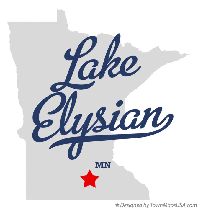 Map of Lake Elysian, MN, Minnesota