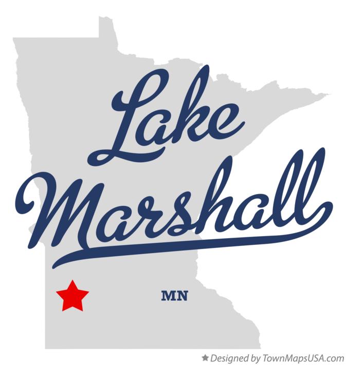 Map of Lake Marshall, MN, Minnesota