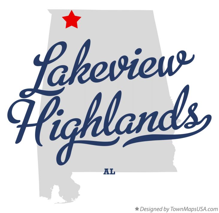 Map of Lakeview Highlands, AL, Alabama