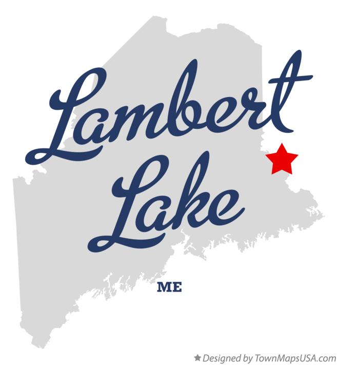 Map of Lambert Lake, ME, Maine