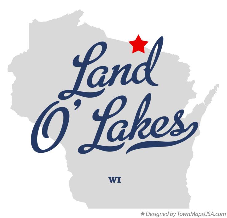 Map of Land O' Lakes, WI, Wisconsin