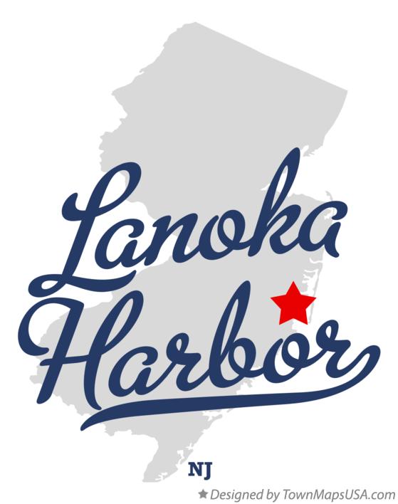 Map of Lanoka Harbor, NJ, New Jersey