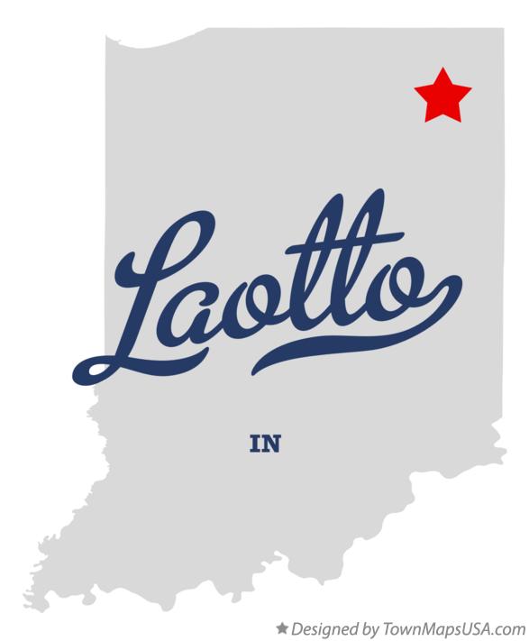 Map of Laotto, IN, Indiana