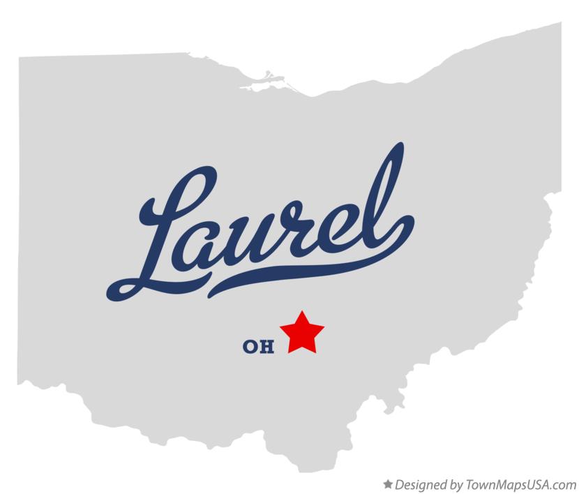 Map of Laurel, OH, Ohio