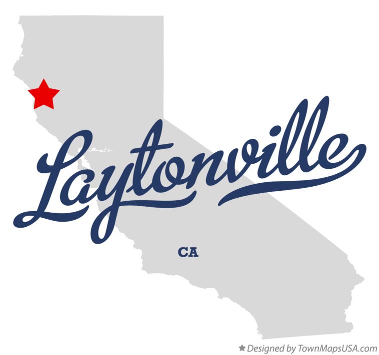 Map of Laytonville, CA, California
