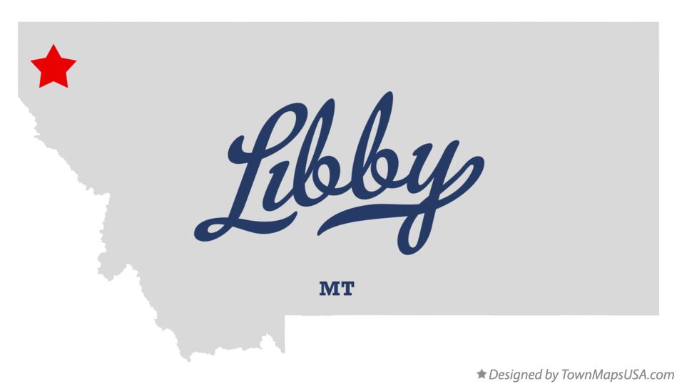 Map of Libby, MT, Montana