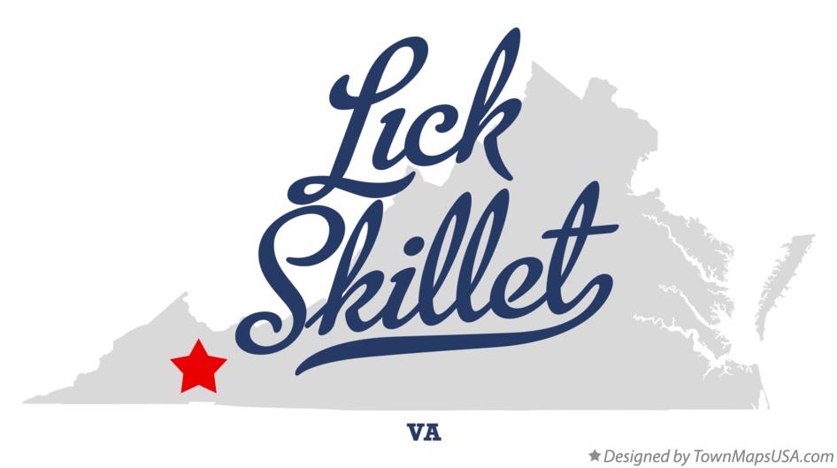 Map of Lick Skillet, VA, Virginia