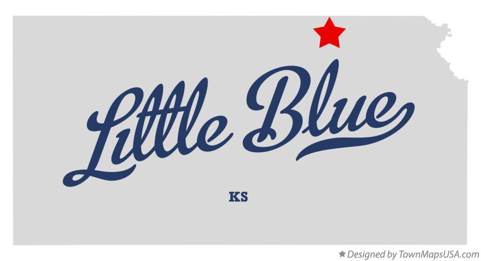 Map of Little Blue, KS, Kansas