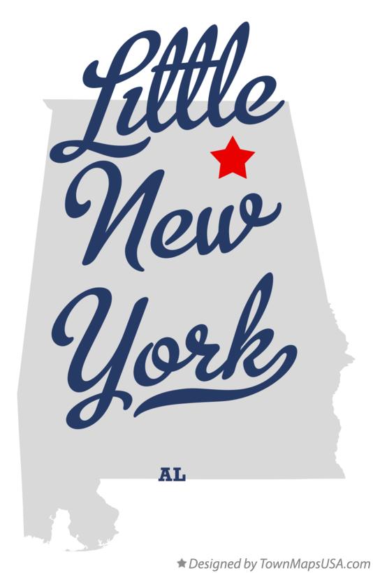 Map of Little New York, AL, Alabama