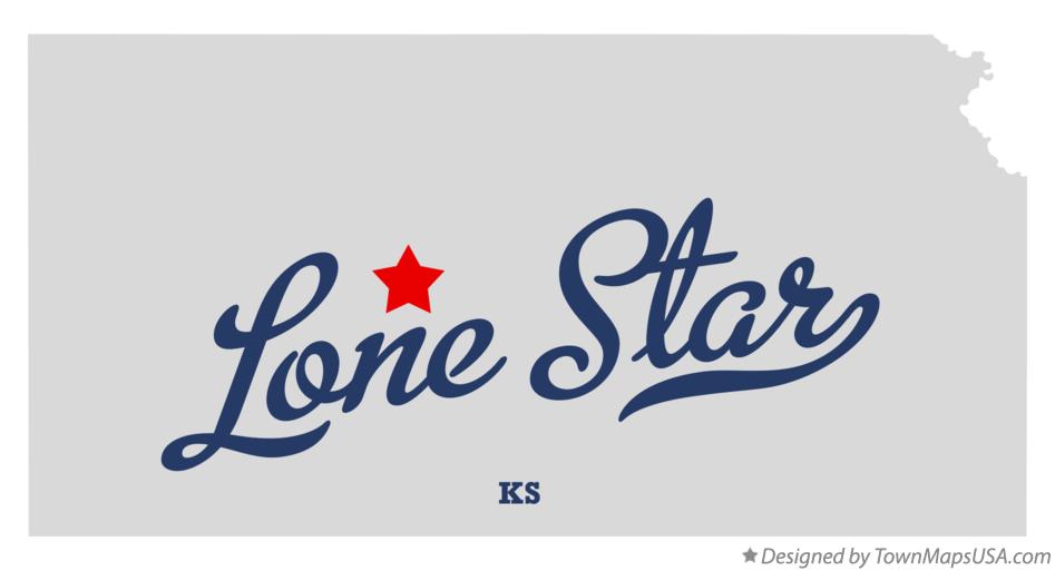 Map of Lone Star, KS, Kansas