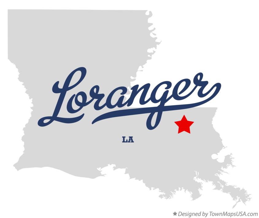 Map of Loranger, LA, Louisiana