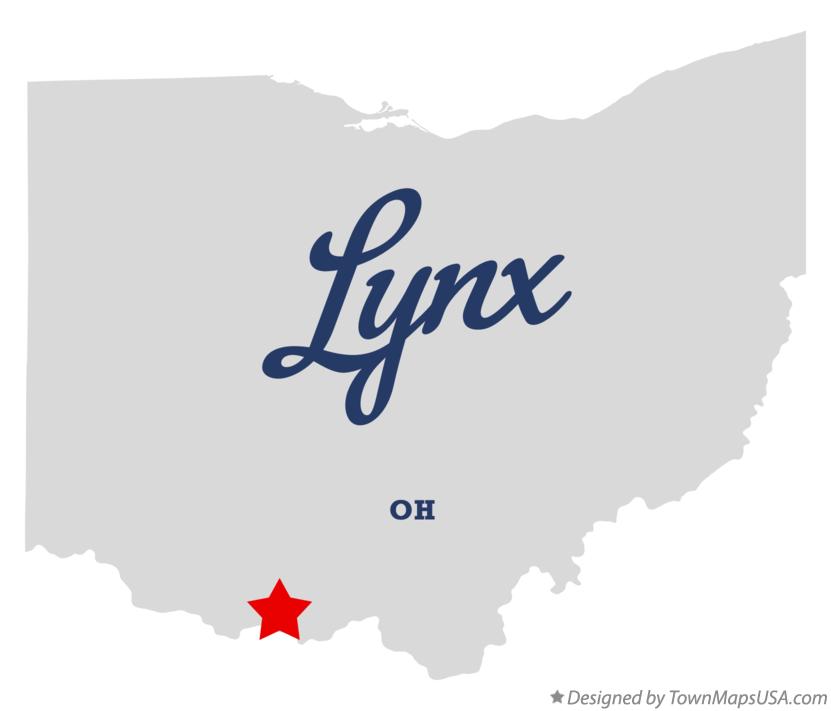 Map of Lynx, OH, Ohio