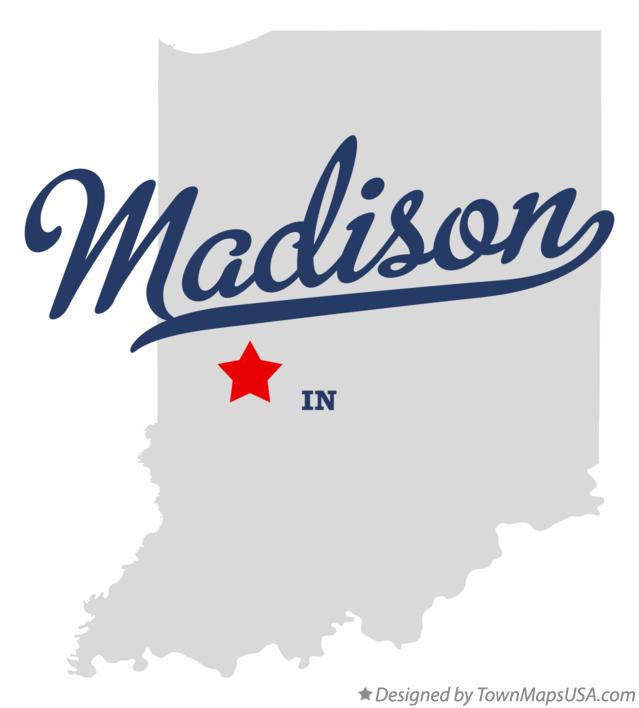 Map of Madison, Putnam County, IN, Indiana