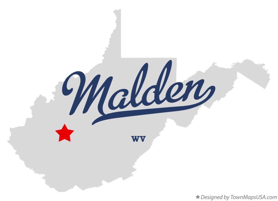 Map of Malden, WV, West Virginia